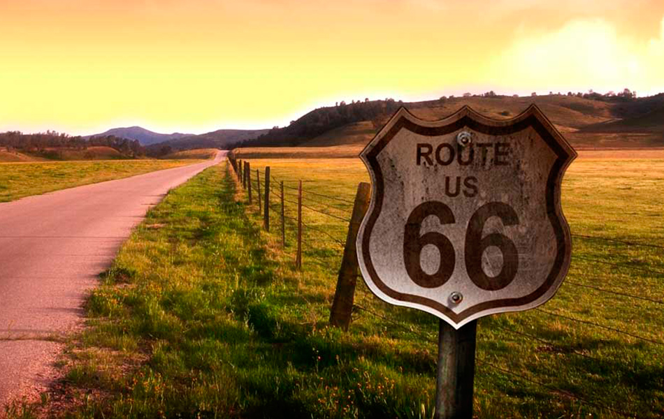 Cartel de Ruta 66 en USA