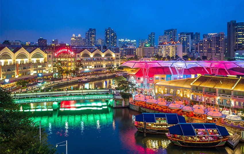 Clark Quay en Singapur