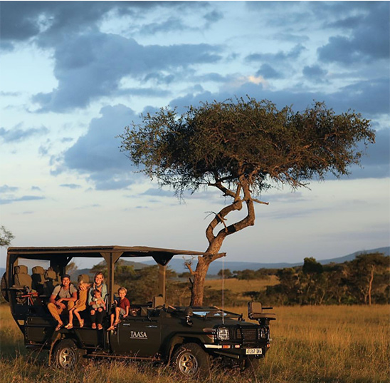 viajar con niños a un safari en africa